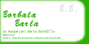 borbala barla business card